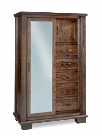 Burlington Sliding Door Chifferobe; 5 drawer, 2 door – 45½"W