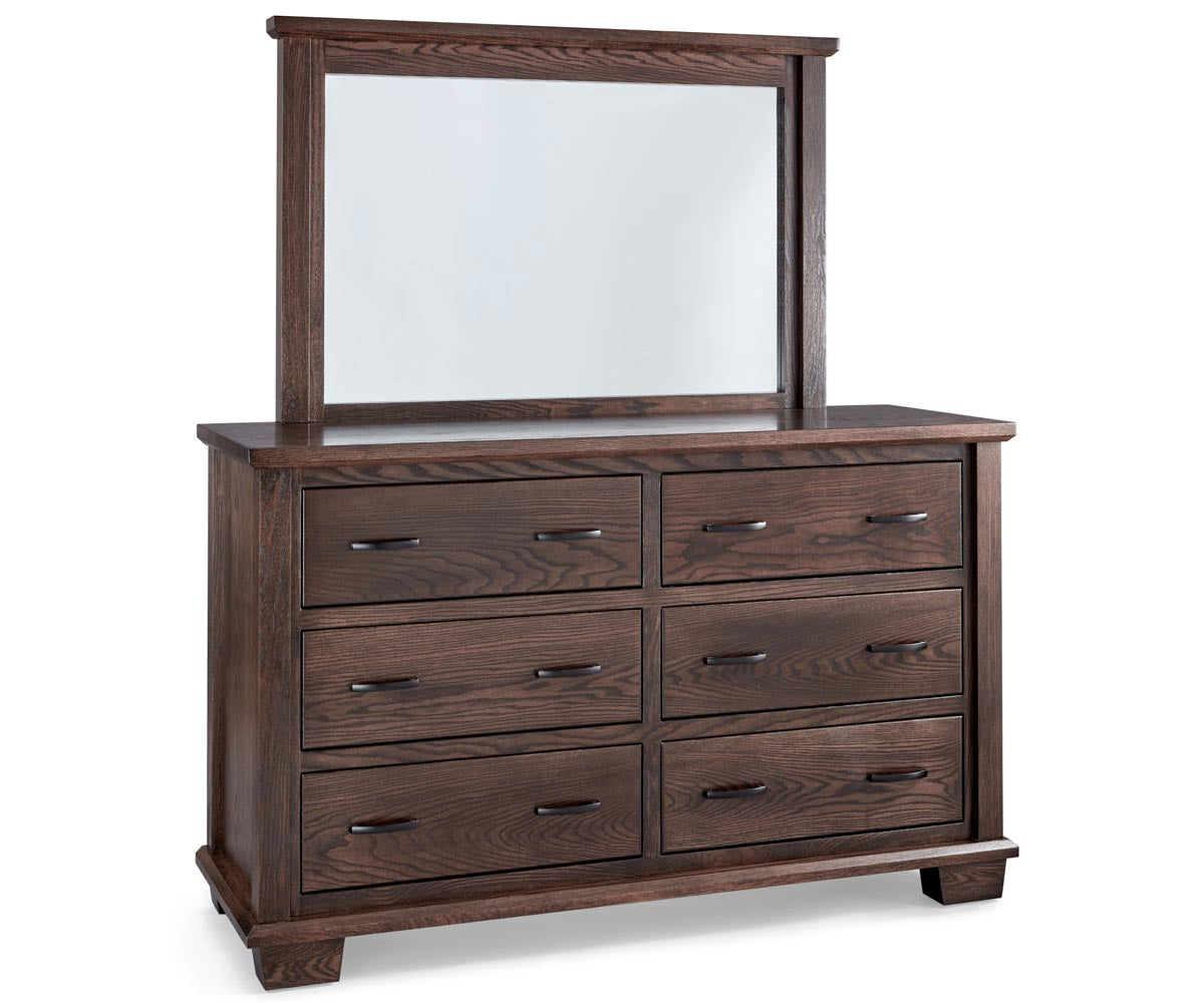Burlington 6 Drawer Dresser with Beveled Mirror – 67½"W