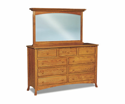 Carlisle 9 Drawer Dresser with Beveled Mirror – 72"W