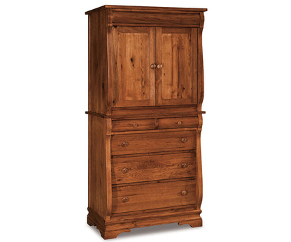 Chippewa Sleigh Armoire 2 pc.; 4 drawer, 2 door – 41¼"W