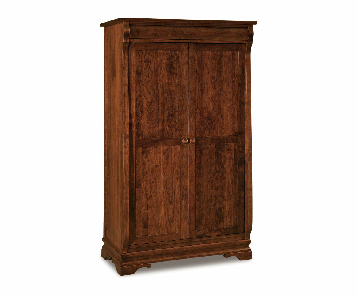 Chippewa Sleigh Wardrobe Armoire; 2 door – 43"W