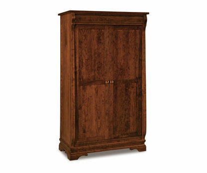 Chippewa Sleigh Wardrobe Armoire; 2 door – 43"W