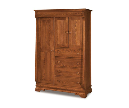 Chippewa Sleigh Chifferobe; 4 drawer, 3 door – 42"W