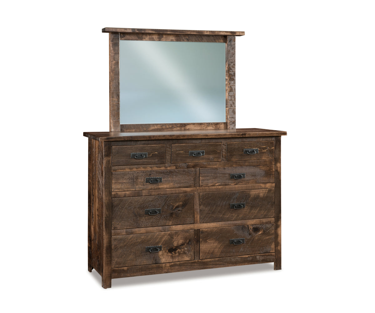 Dumont 9 Drawer Dresser with Beveled Mirror – 59"W