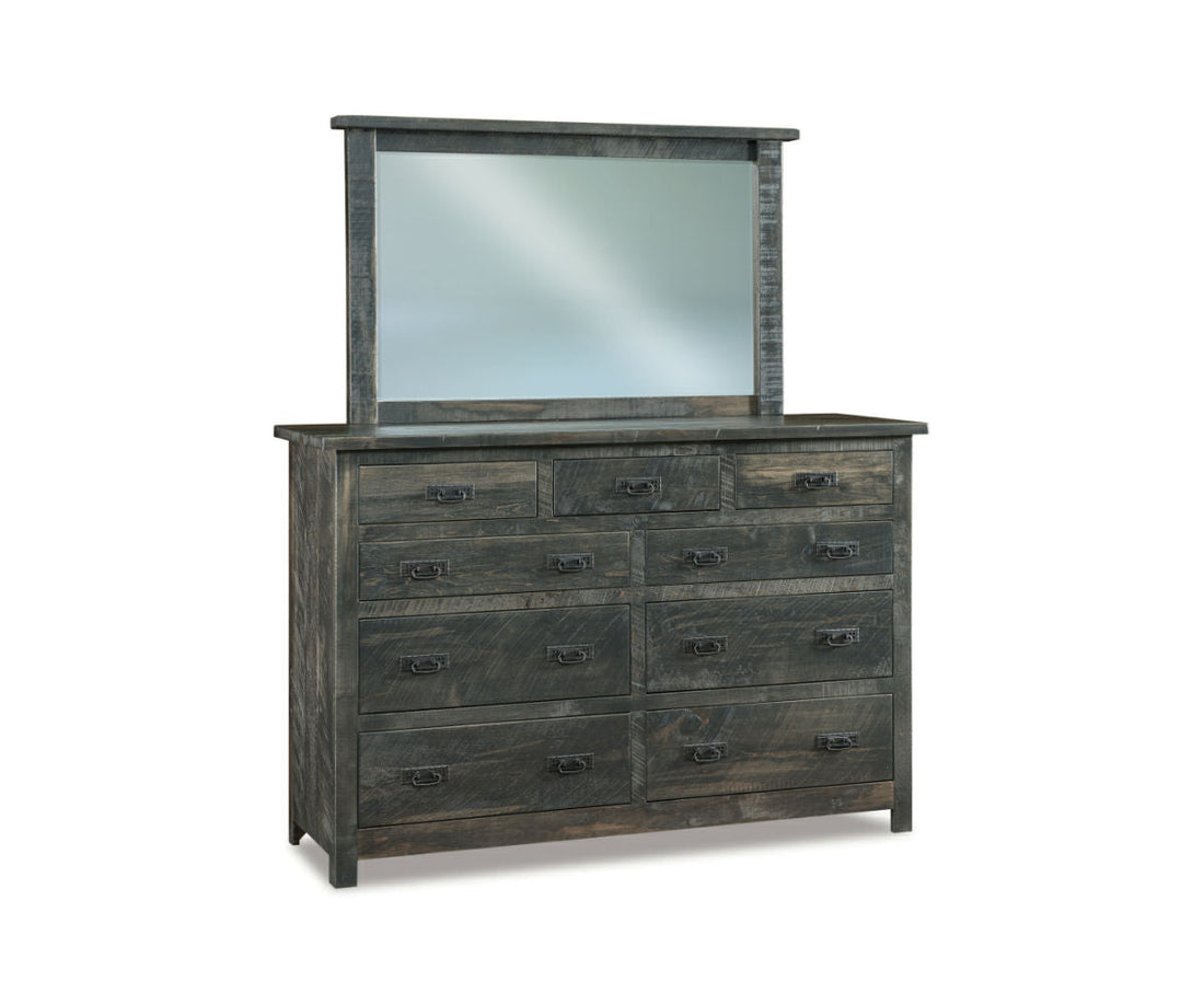 Dumont 9 Drawer Dresser with Beveled Mirror – 66"W