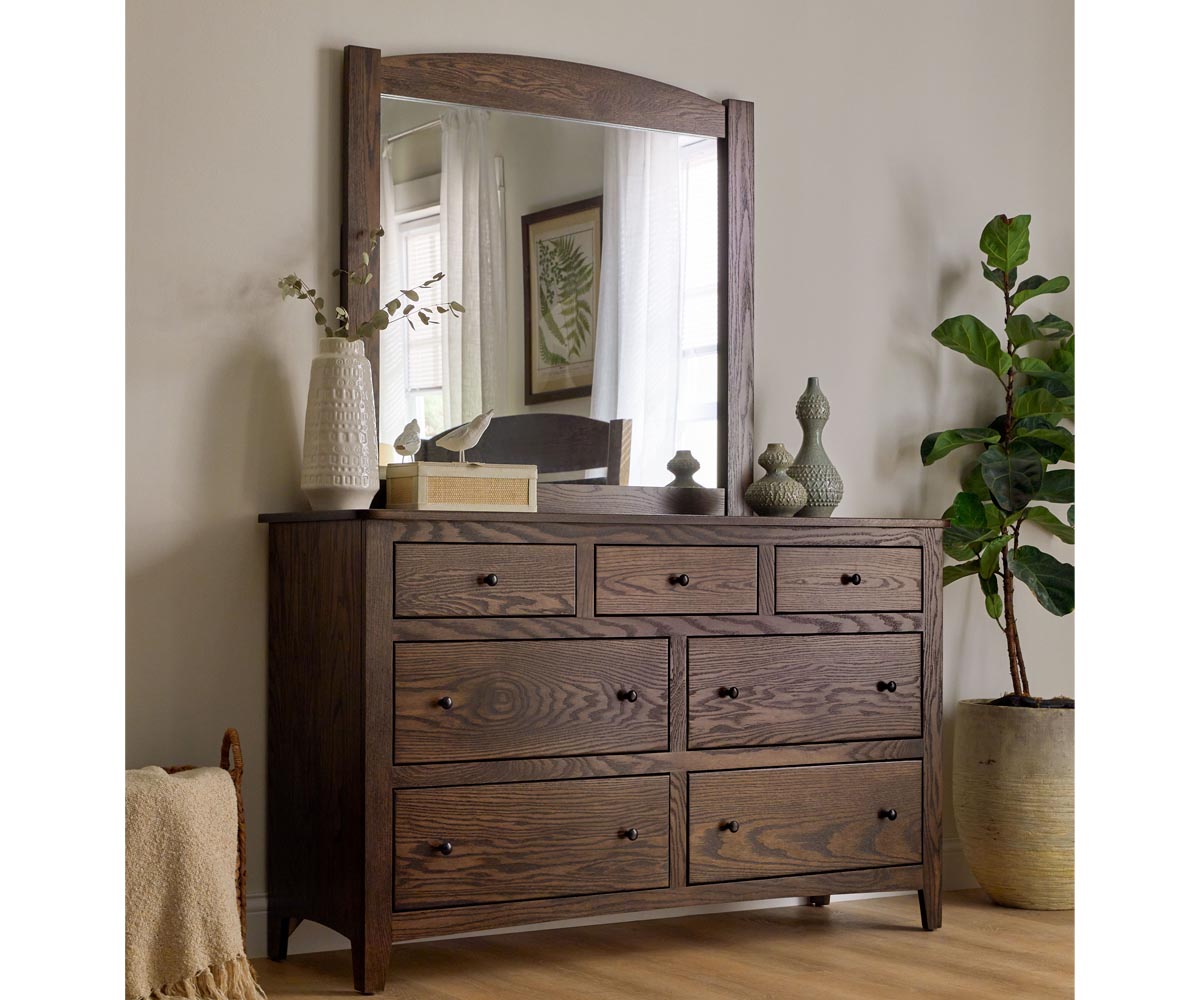 Dover 9 Drawer Dresser with Beveled Mirror – 58"W