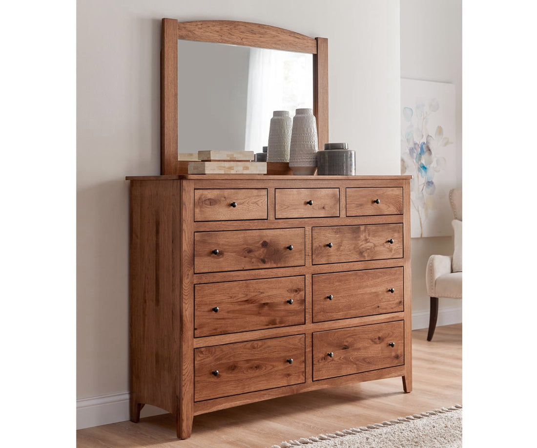 Dover 9 Drawer Dresser with Beveled Mirror – 58"W
