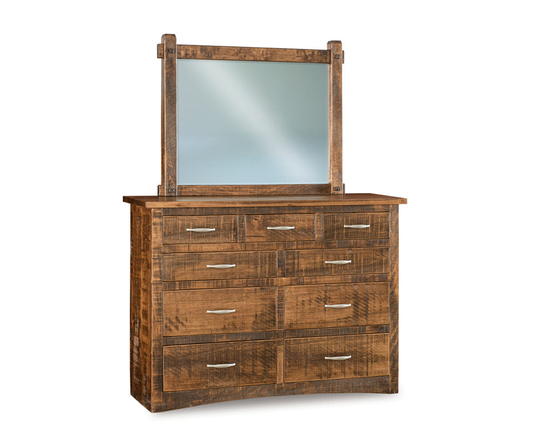 Denver 9 Drawer Dresser with Beveled Mirror – 59"W