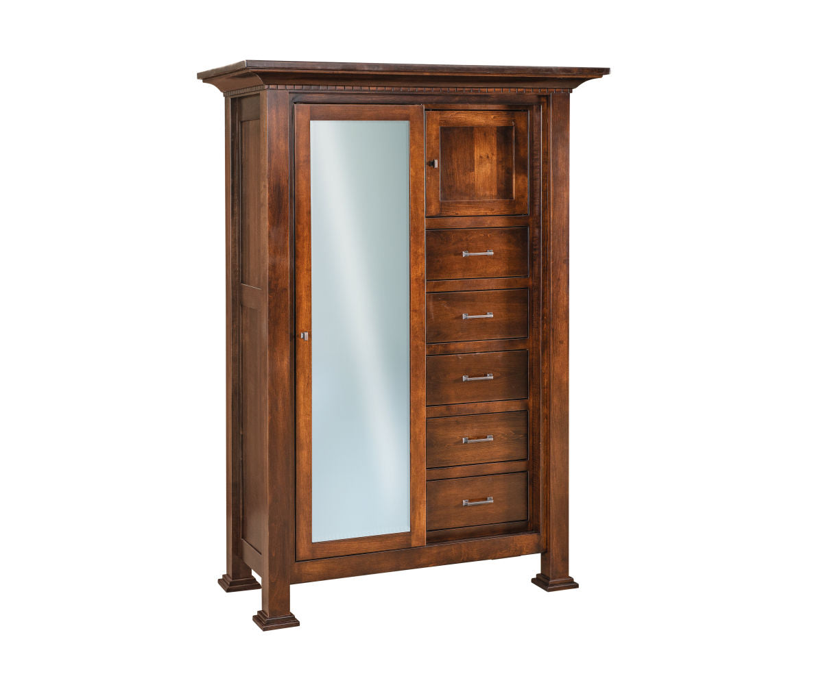 Empire Sliding Door Chifferobe; 5 dw, 2 dr   Quick Ship – 52½"W