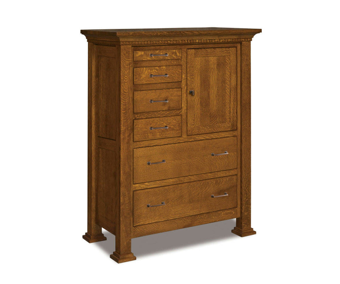 Empire Gentleman's Chest; 6 drawers, 1 door – 45"W