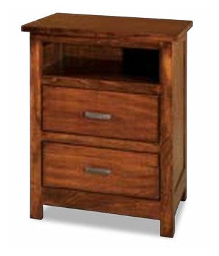 Flush Mission 2 Drawer Nightstand with opening – 25"W