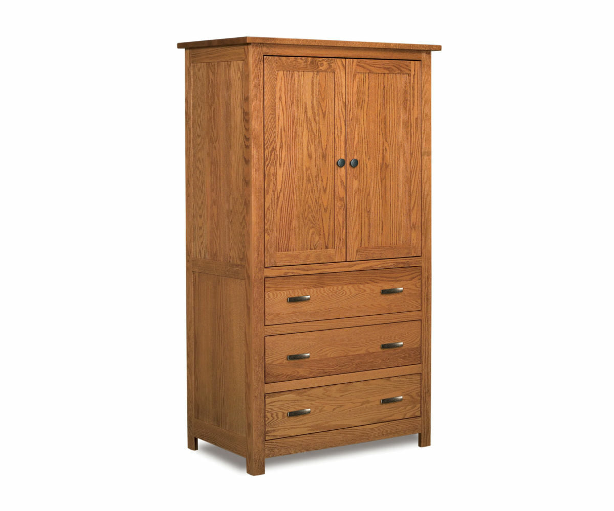 Flush Mission Armoire; 2 drawer, 2 door – 40"W