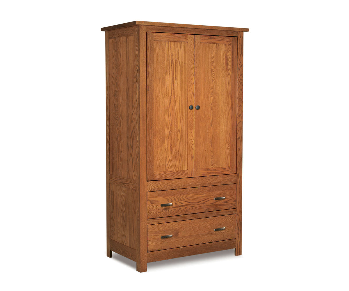 Flush Mission Armoire; 2 drawer, 2 door – 40"W