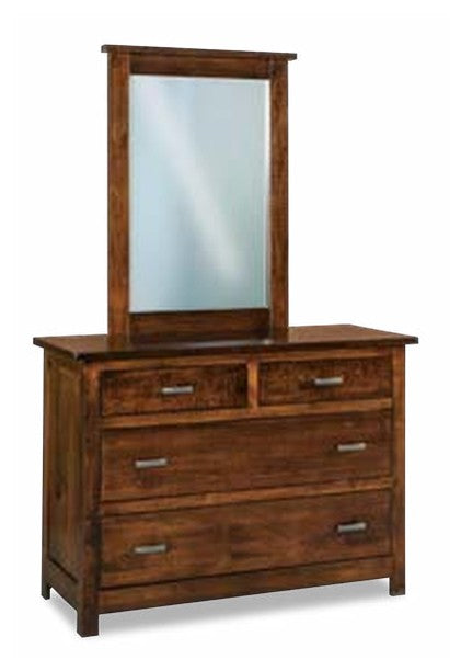 Flush Mission 4 Drawer Dresser with Beveled Mirror – 50"W