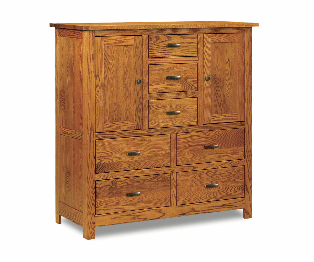 Flush Mission His & Hers Chest; 7 drawer, 2 door – 50"W