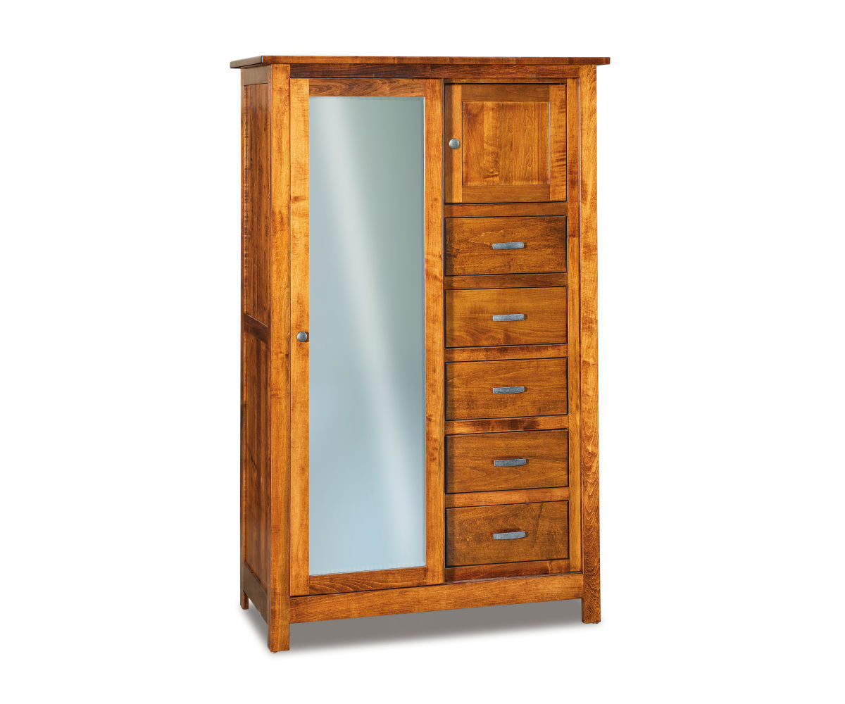 Flush Mission Chifferobe; 4 drawer, 3 door – 50"W