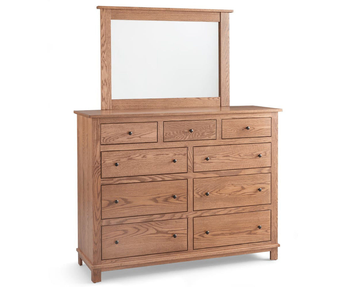 Flint 9 Drawer Dresser with Beveled Mirror – 58"W