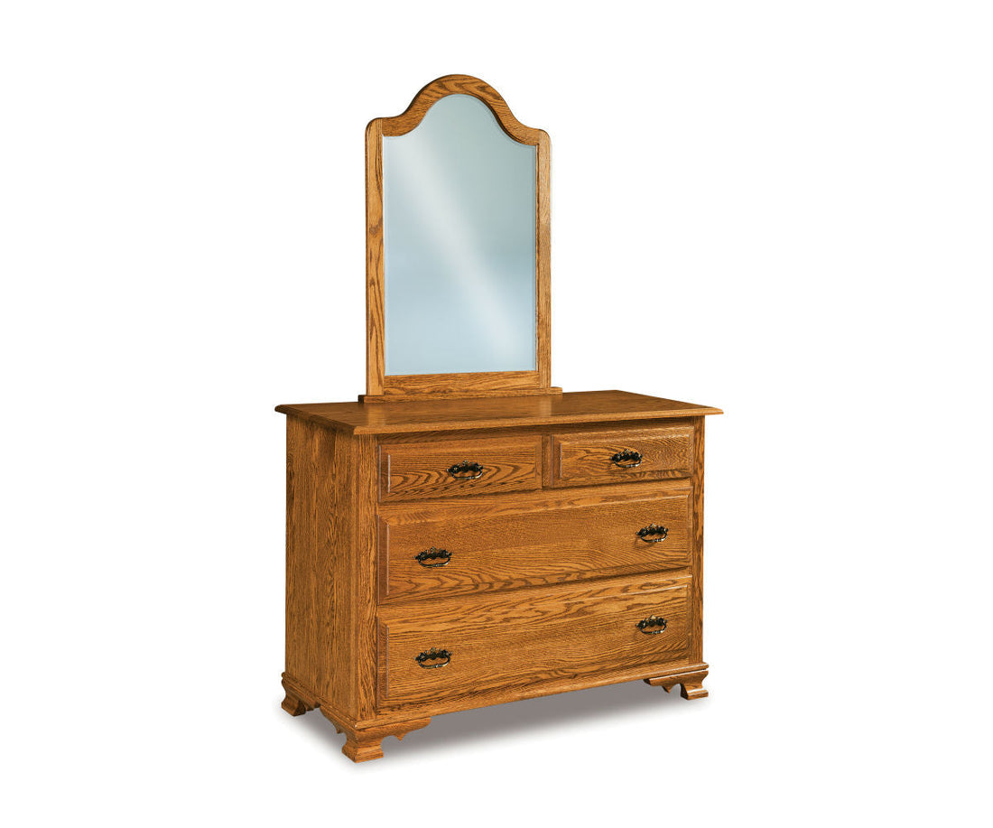 Heritage 10 Drawer Dresser with Beveled Mirror – 66"W