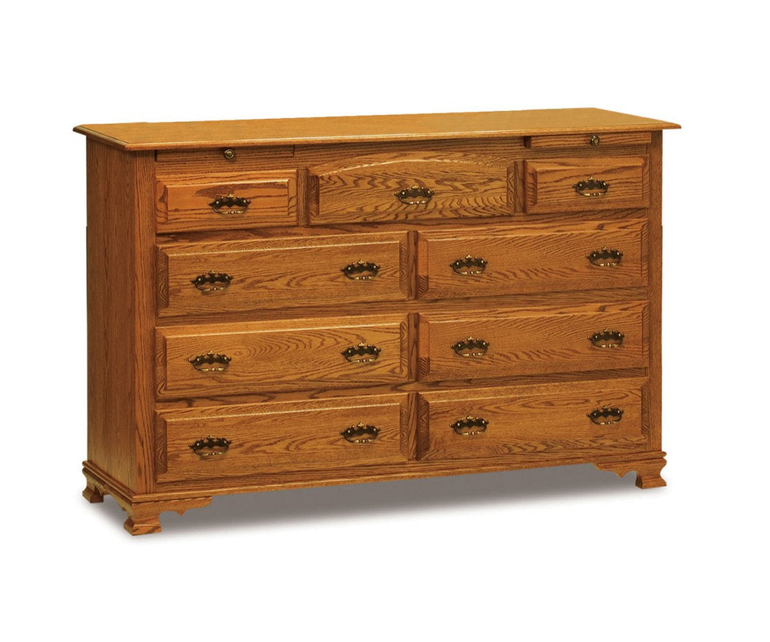Heritage 7 Drawer Dresser w/arch drawer, 2 jewelry dw – 66"W