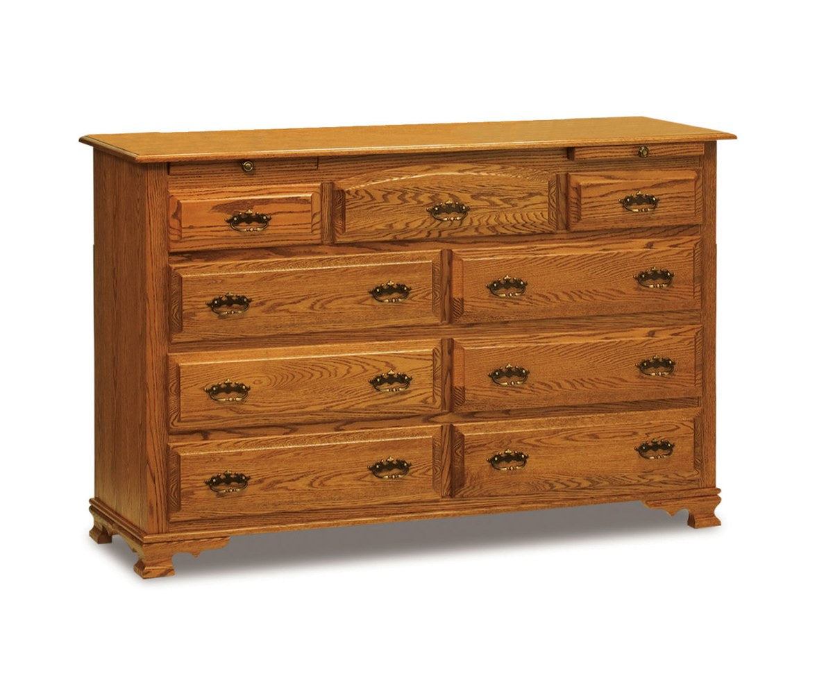 Heritage 7 Drawer Dresser w/arch drawer, 2 jewelry dw – 66"W