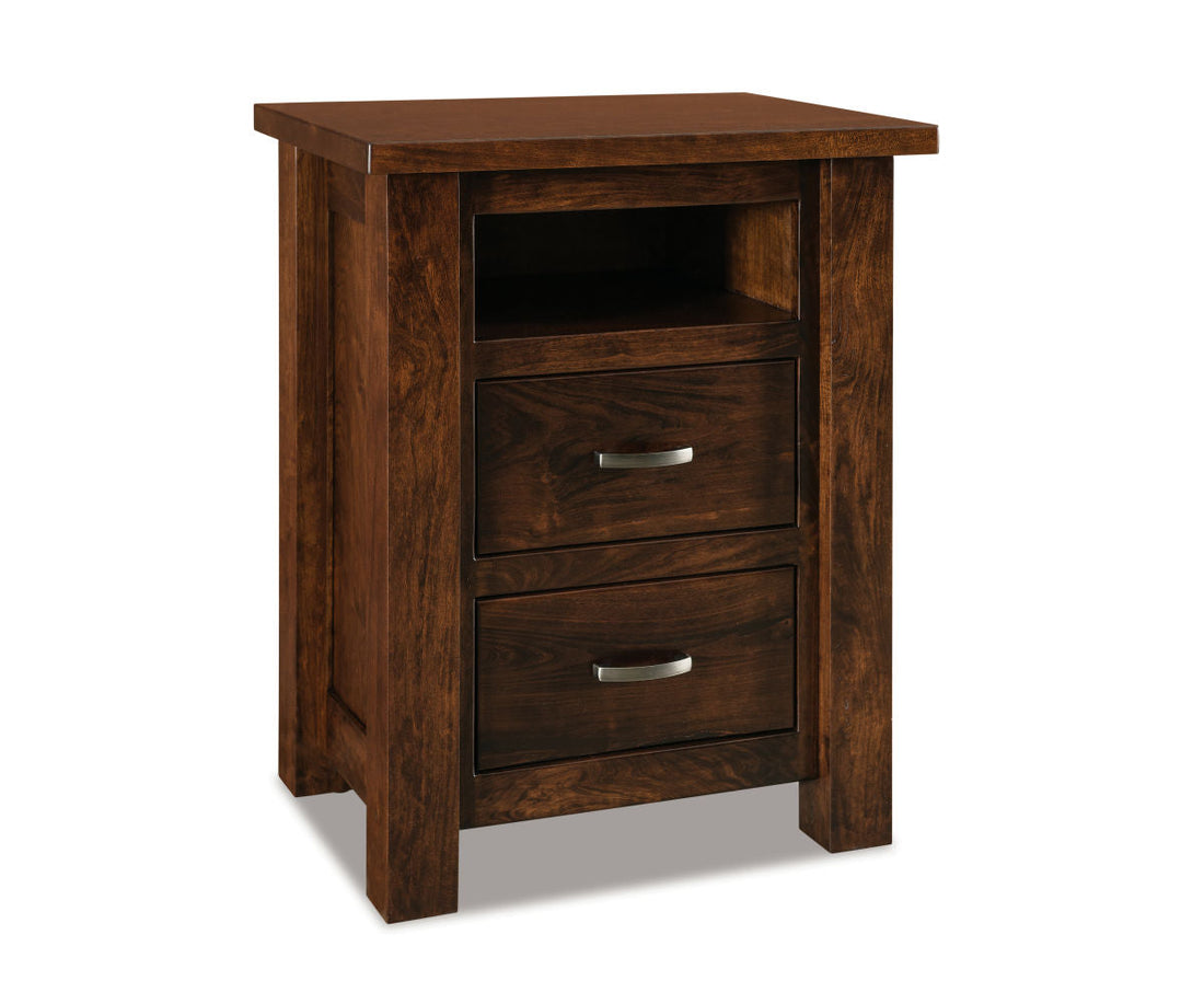 Heidi 2 Drawer Nightstand with opening – 24¾"W