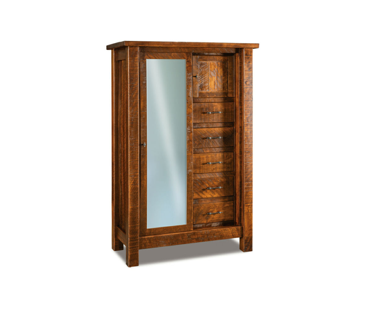 Houston Sliding Door Chifferobe; 5 dw, 2 dr – 49"W