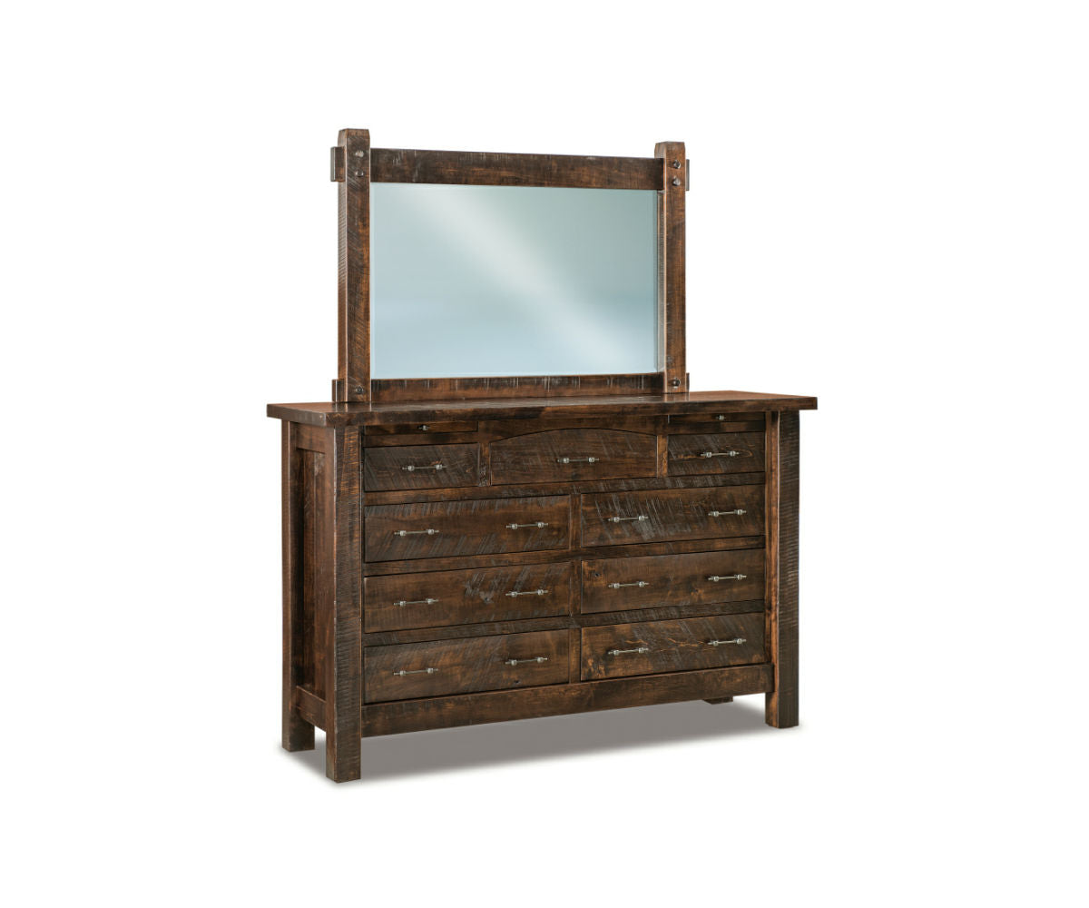 Houston 9 Drawer Dresser w/jewelry drawer with Beveled Mirror – 71"W