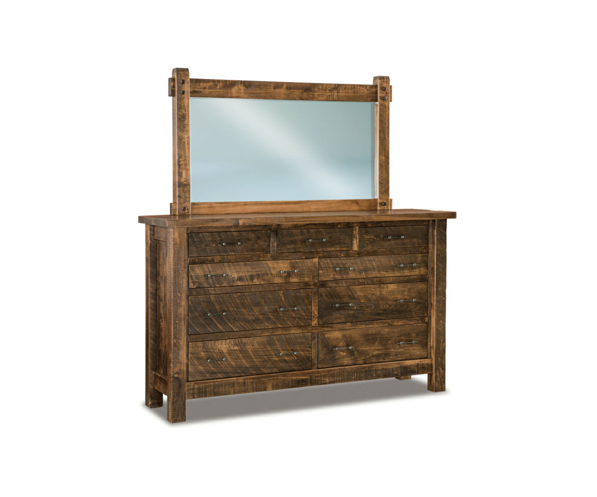 Houston 9 Drawer Dresser with Beveled Mirror – 77"W
