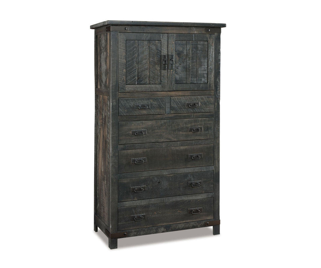 Ironwood Chest Armoire; 6 drawer, 2 door – 40"W