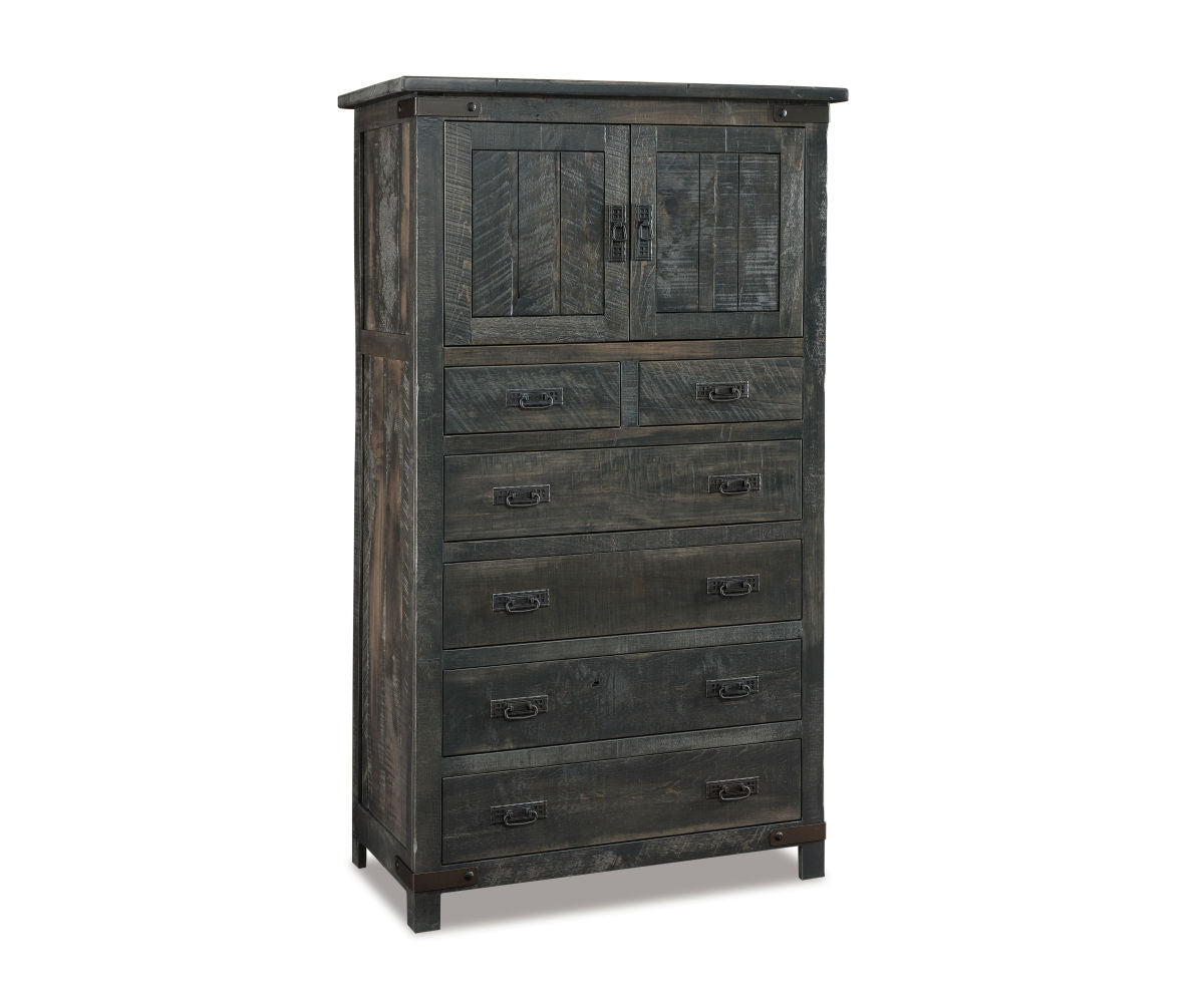 Ironwood Chest Armoire; 6 drawer, 2 door – 40"W