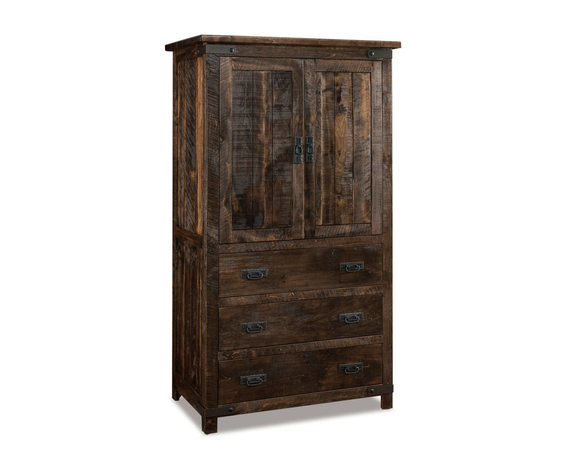 Ironwood Armoire; 3 drawers, 2 doors – 40"W