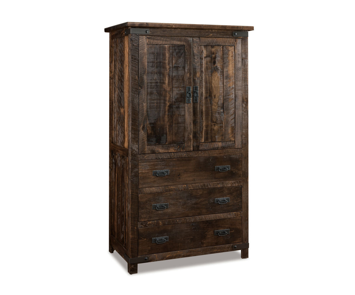 Ironwood Armoire; 3 drawers, 2 doors – 40"W