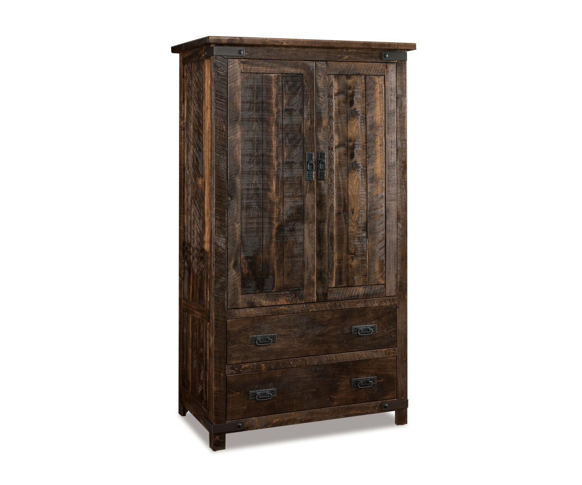 Ironwood Armoire; 2 drawers, 2 doors – 40"W