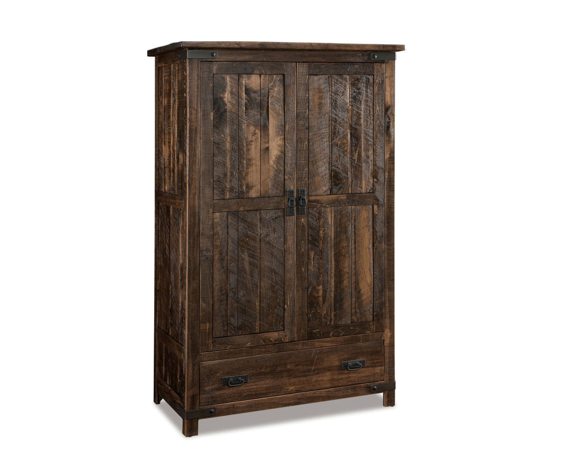 Ironwood Wardrobe Armoire; 1 drawer, 2 door – 44"W