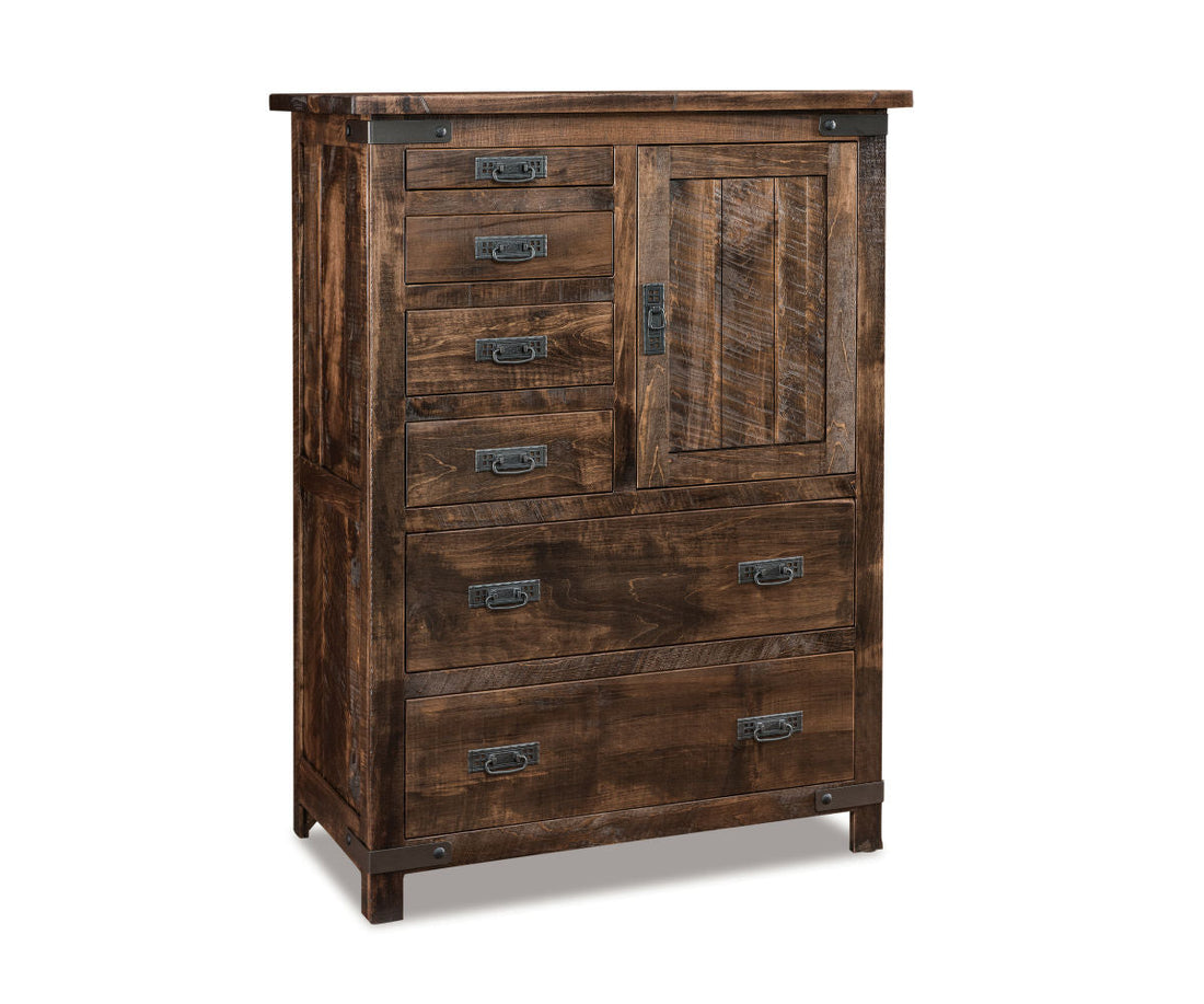 Ironwood Gentleman's Chest; 6 drawer, 1 door – 40"W