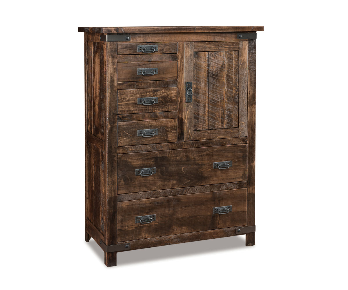 Ironwood Gentleman's Chest; 6 drawer, 1 door – 40"W