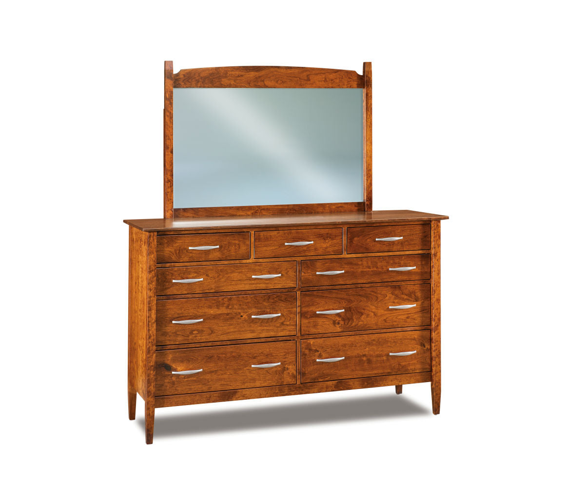 Imperial 9 Drawer Dresser with Beveled Mirror – 66¼"W