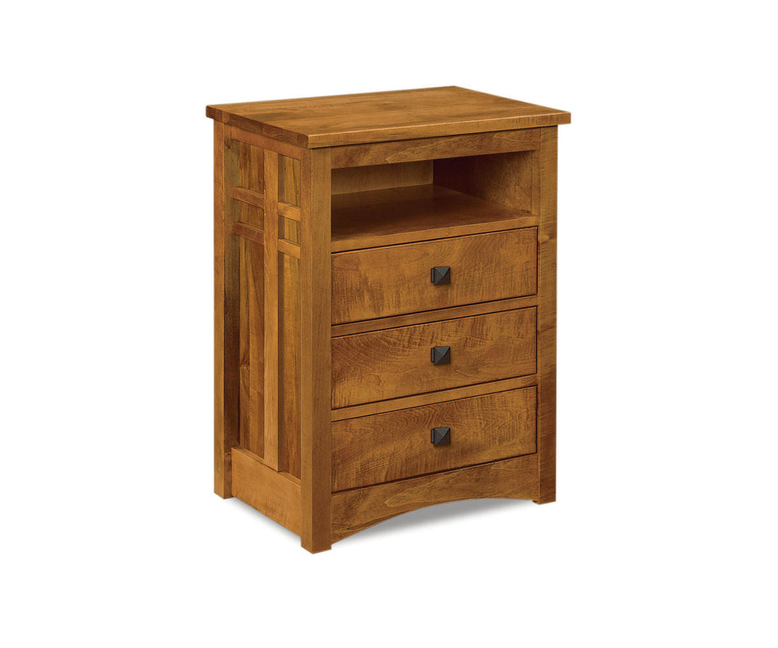 Kascade 3 Drawer Nightstand with opening – 25"W