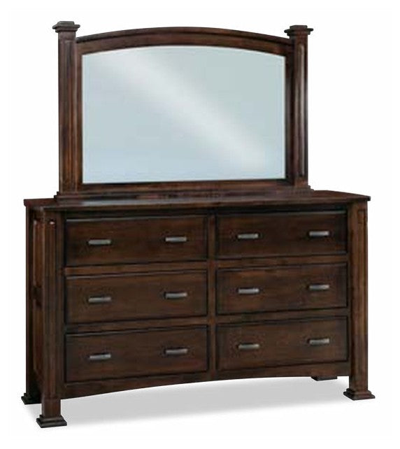 Lexington 6 Drawer Dresser with Beveled Mirror – 70"W