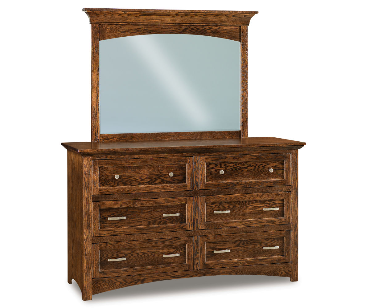 Lincoln 6 Drawer Dresser with Beveled Mirror – 66½"W