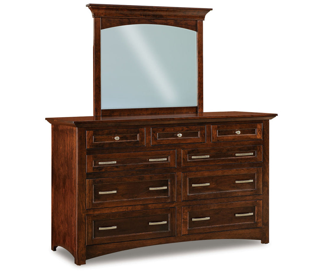 Lincoln 9 Drawer Dresser with Beveled Mirror – 66½"W