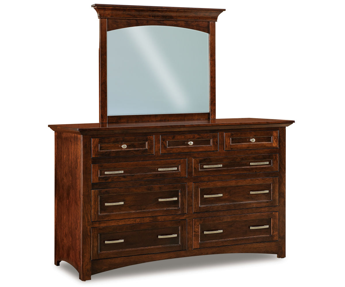 Lincoln 9 Drawer Dresser with Beveled Mirror – 59½"W