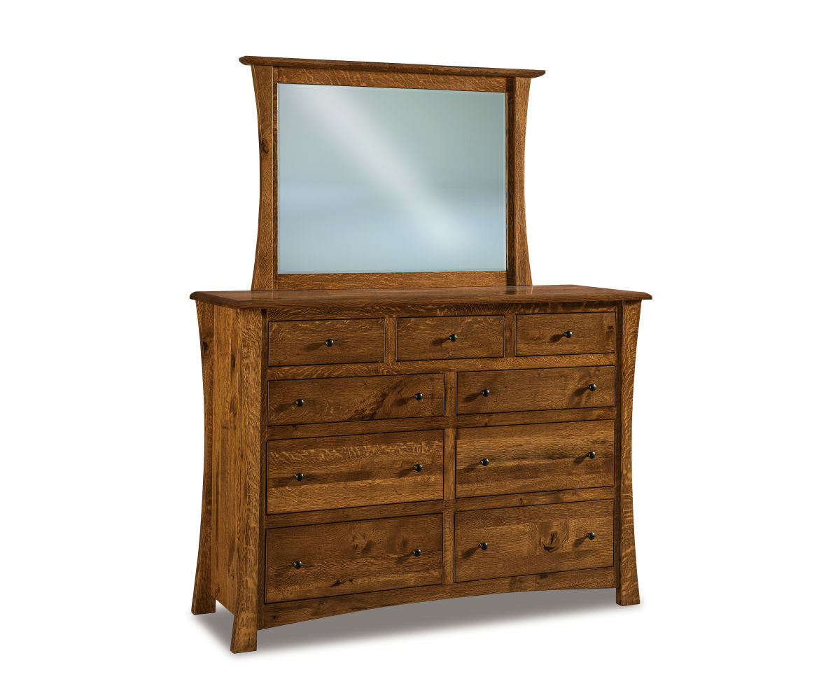 Matison 9 Drawer Dresser w/jewelry drawer with Beveled Mirror – 68½"W