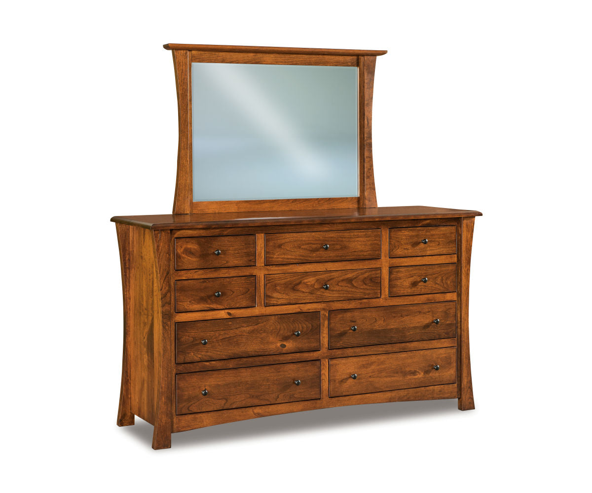 Matison 10 Drawer Dresser with Beveled Mirror – 68½"W