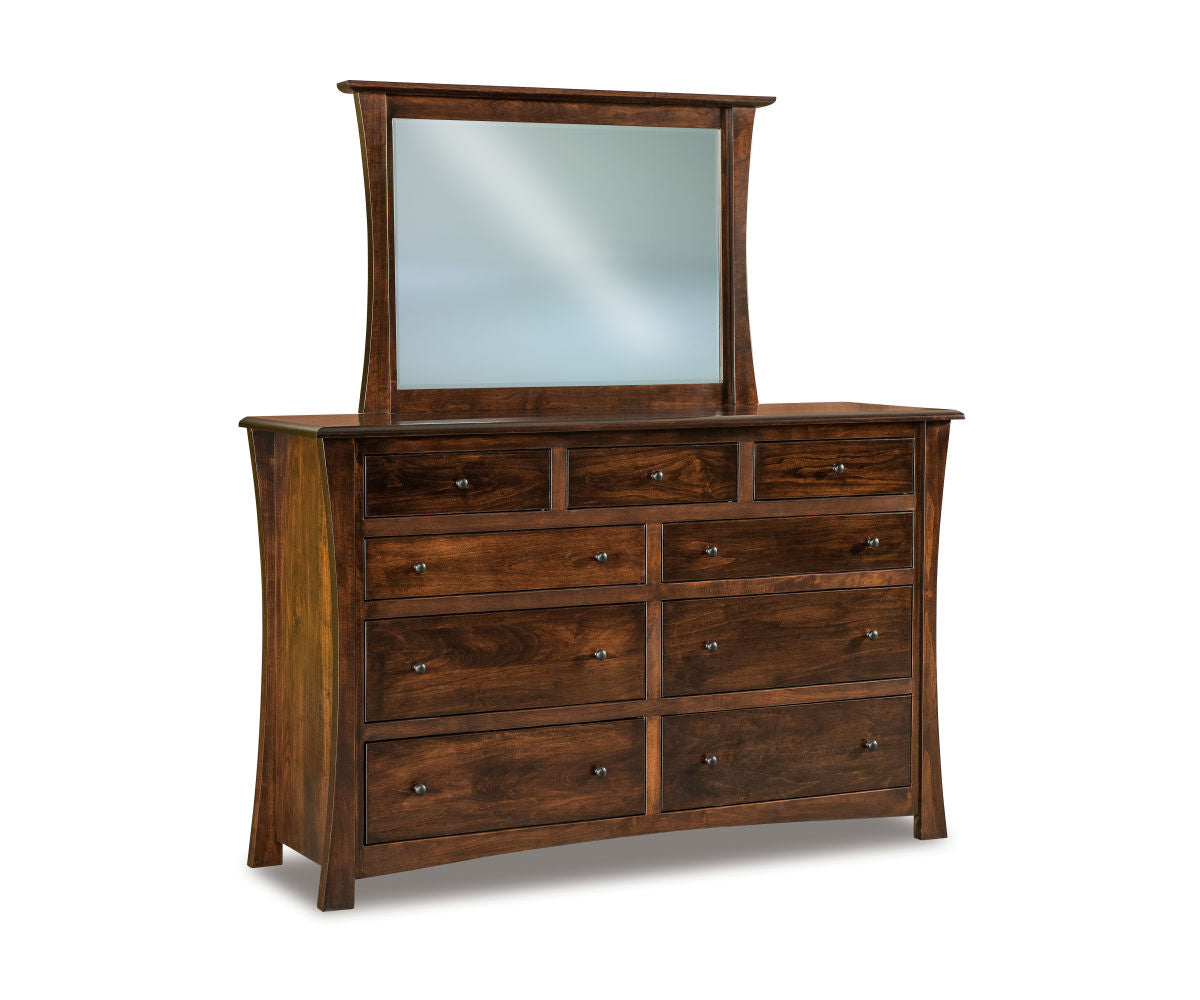 Matison 10 Drawer Dresser with Beveled Mirror – 68½"W