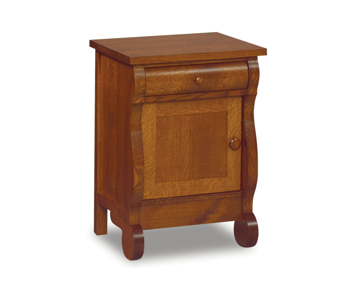 Old Classic Sleigh 1 Drawer, 1 Door Nightstand – 20½"W