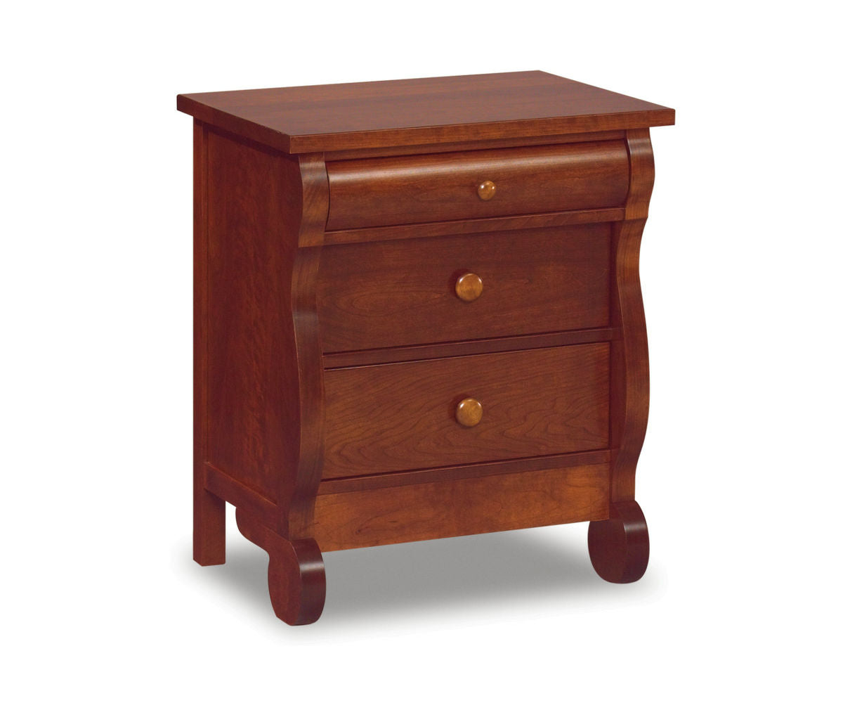 Old Classic Sleigh 3 Drawer Nightstand – 25¼"W