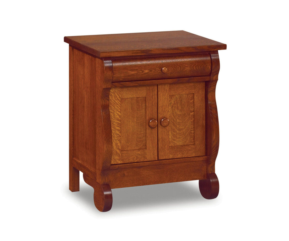 Old Classic Sleigh 1 Drawer, 2 Door Nightstand – 25¼"W