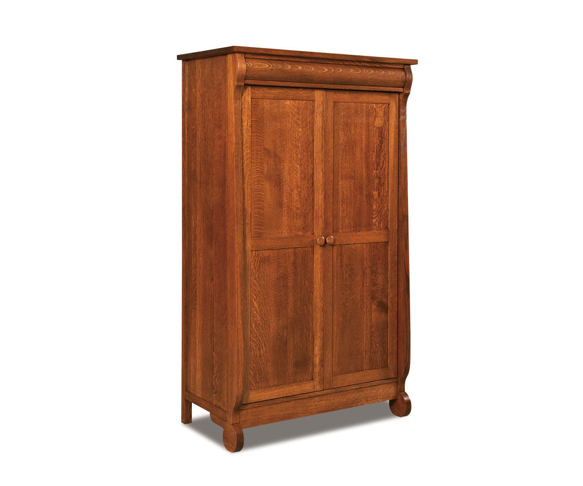 Old Classic Sleigh Wardrobe Armoire; 2 door – 43"W