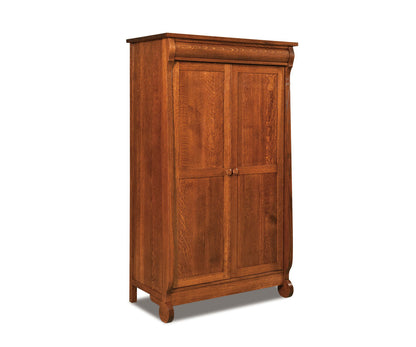 Old Classic Sleigh Wardrobe Armoire; 2 door – 43"W